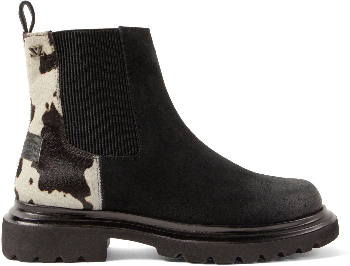 Lazamani - Haidy Dames Boots Suede Black/White - Maat 38