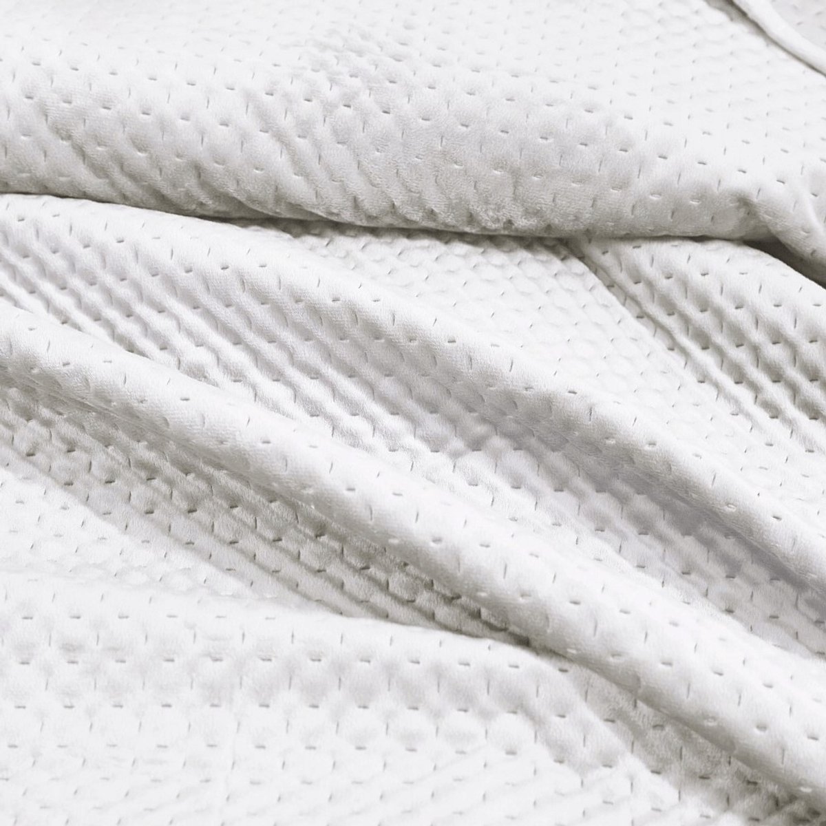 Maya Velours Dekbed 140x200cm - Beige Geometrisch Kruispatroon