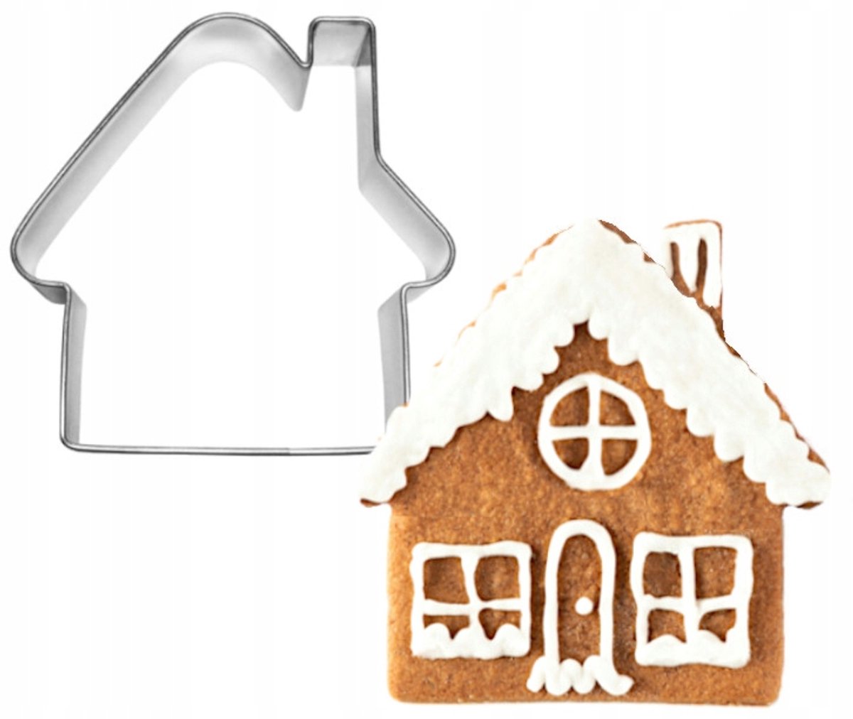 Koekjesvorm Huisje 5 cm - Roestvrij Staal