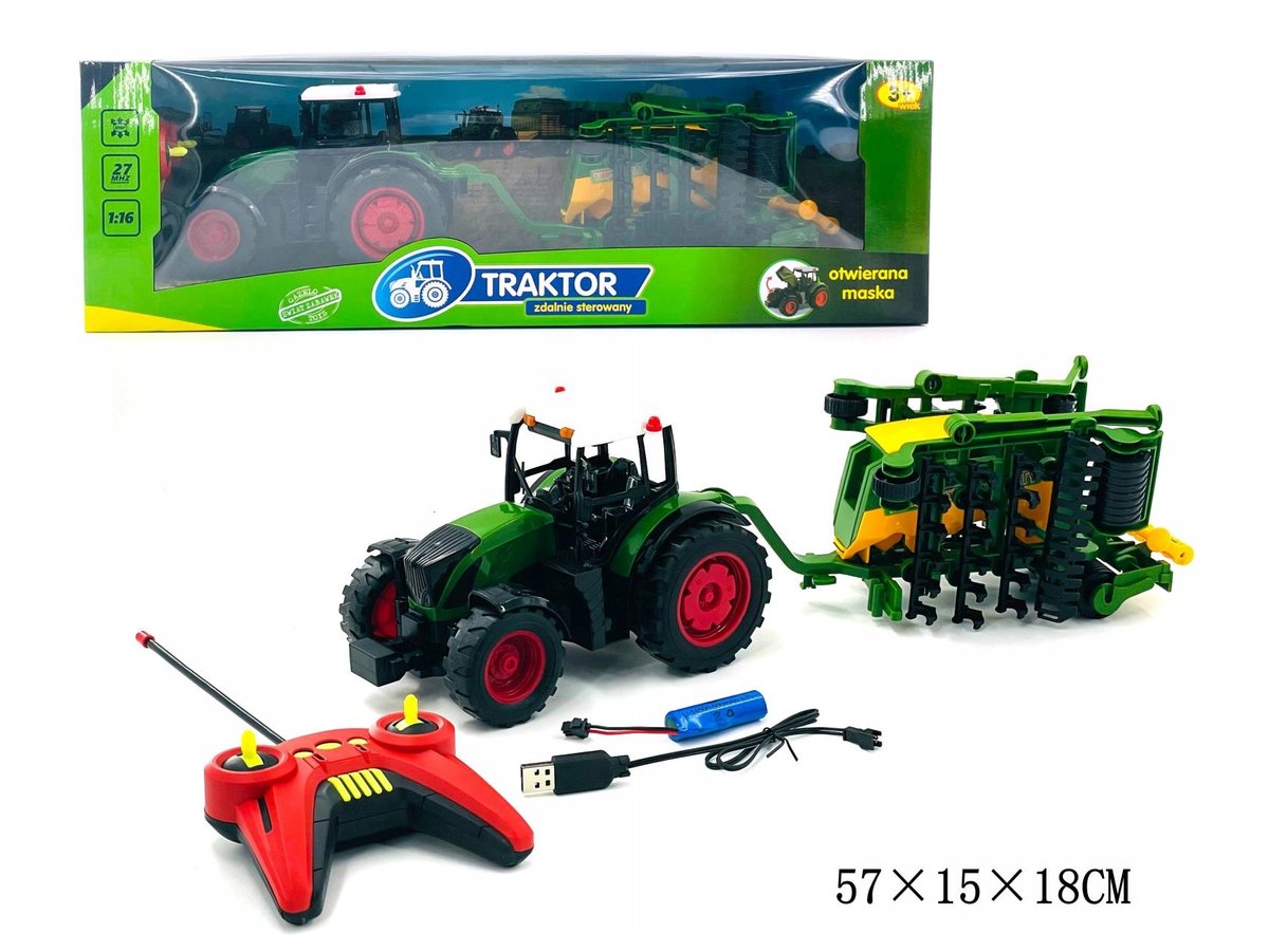 Op afstand bediende Tractor met Landbouwmachine - Gazelo