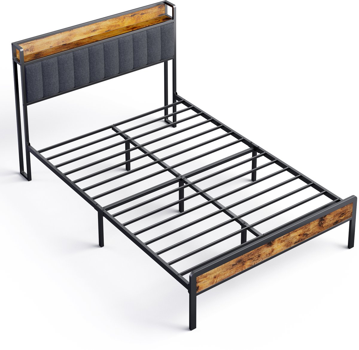 Xbro Gestoffeerd Bed 140 x 200 cm - Tweepersoonsbed met 35 cm Opbergruimte - Donkergrijs — cadeau in Cadeau-ideeën - foto 8