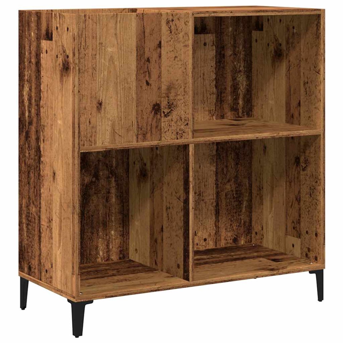 Platenspeler Meubel - LP-kast - Platenspelerkast - Draaitafelstandaard - Platenspelerstandaard - Vintage Displayplank - Oud Hout