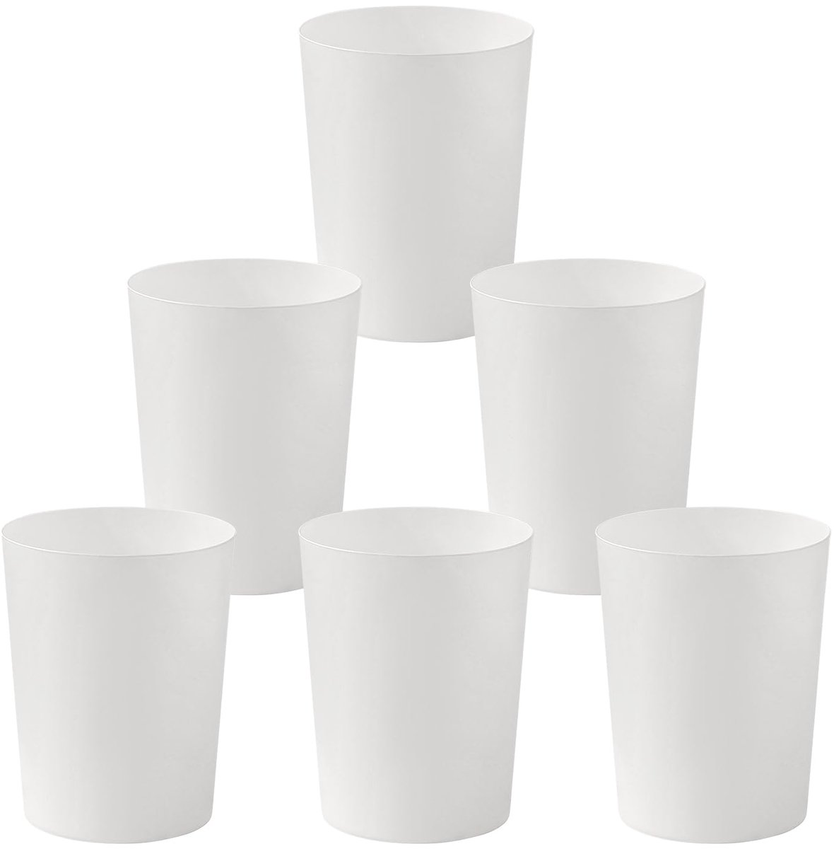 Unyqoos® Set van zes compacte en moderne prullenbakken voor thuis en kantoor