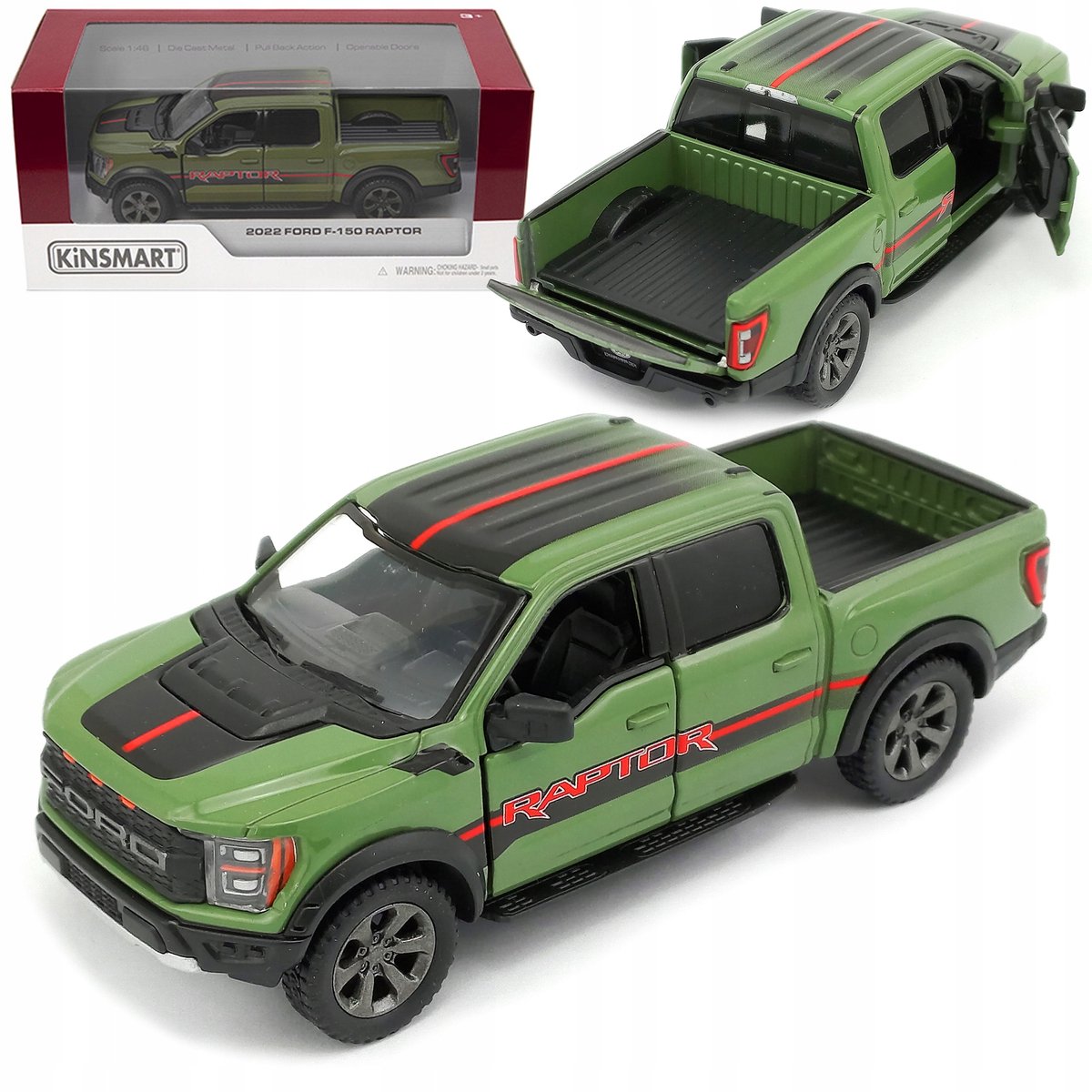 Ford F-150 Raptor model auto metaal Kinsmart schaal 1:46