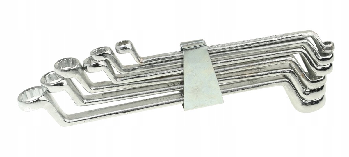 Set van 6 gebogen ringsleutels 8-19 mm