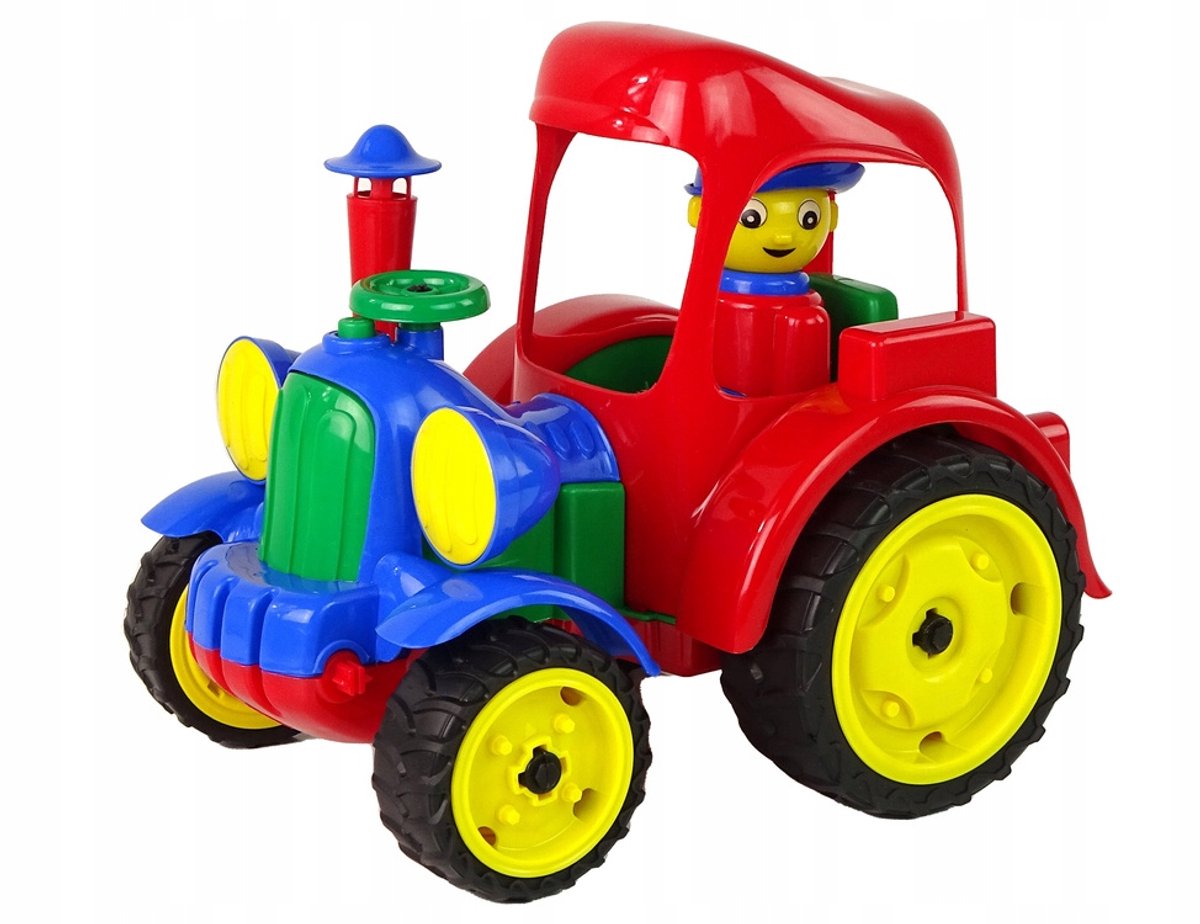 Grote Boerentraktor Speelgoed met Rubberen Wielen - Hemar