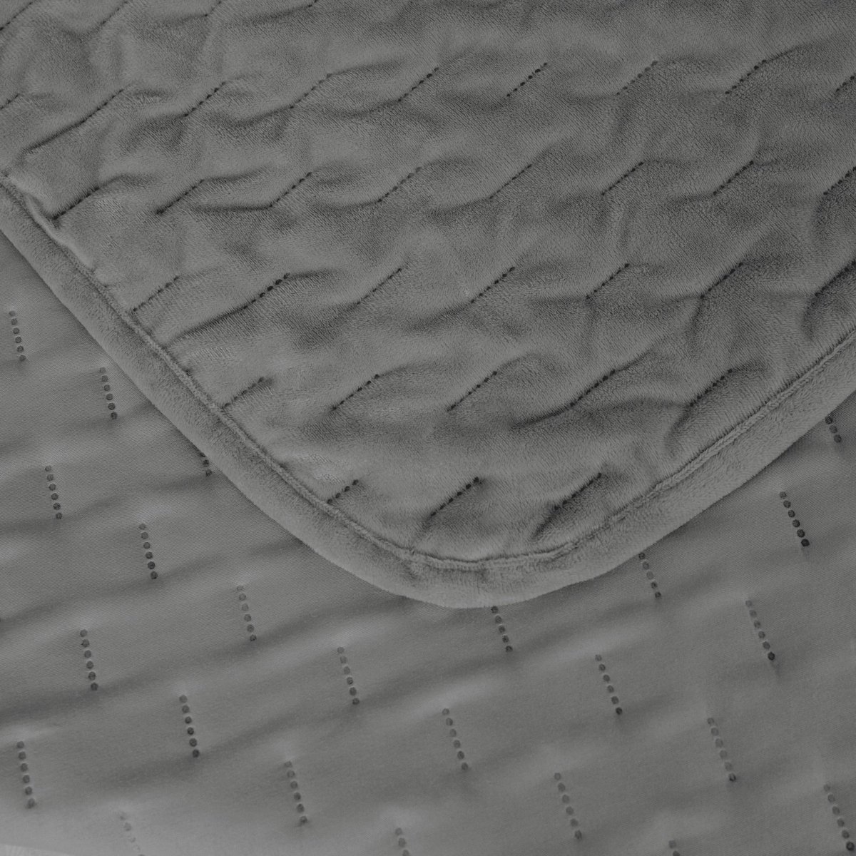Luxe Wattenaarde Pluche Sprei 220x240 cm - Tommaso Staalblauw