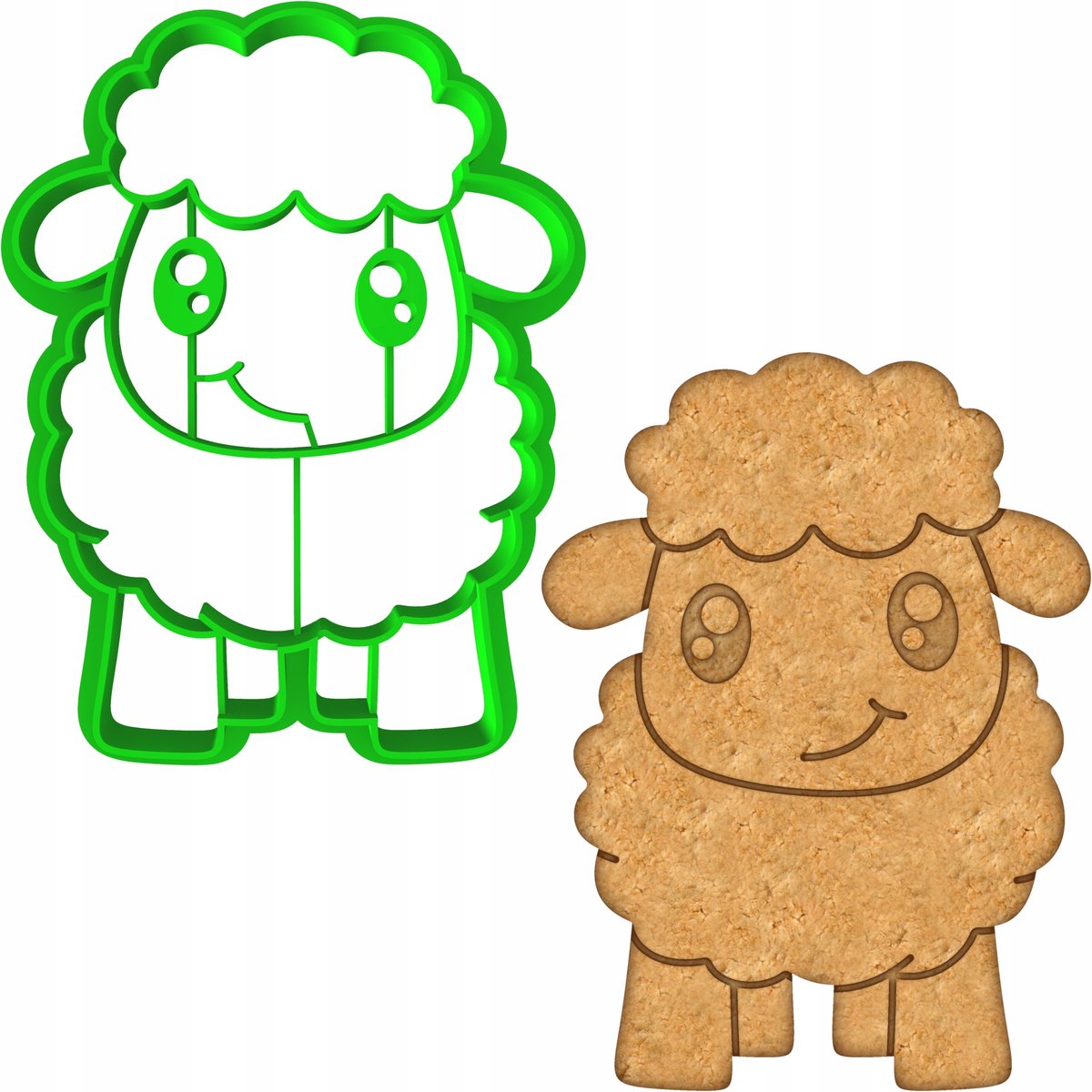 Paas Koekjesvorm Schaap - 9cm - PETG Kunststof