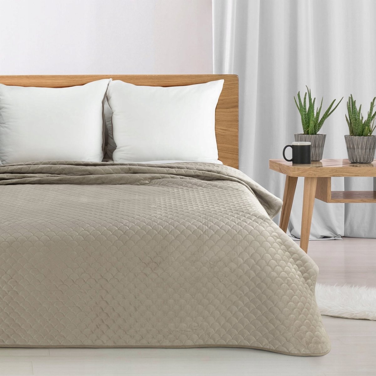 Luxe Beige Welurowen Bedsprei 170x210cm - Stijlvol en comfortabel
