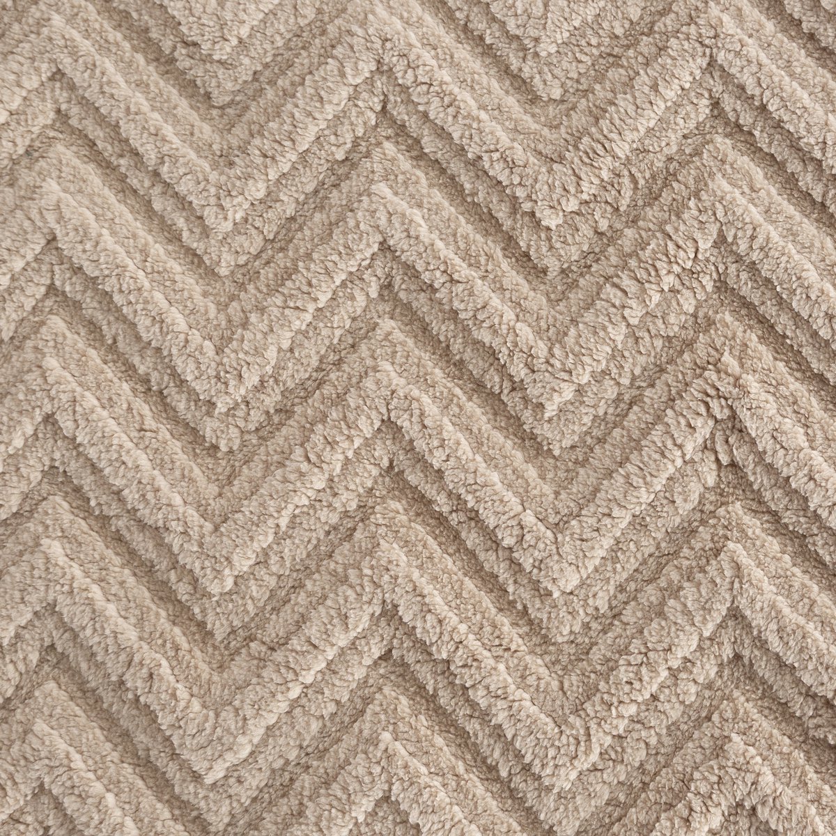 Zacht Pluche Dekentje 70x160cm - Donker Beige Visgraat