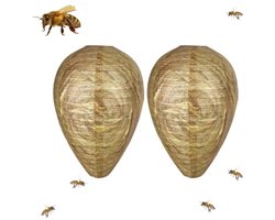 2 stuks - Wespengeleiderpapier - Lantaarn Bijenwervelpapier - Hangende lantaarn - Bijenval - Wespenvanger - Wespenwerend lantaarn - Wespenwerend dak voor buiten, kunstmatig nest voor het afweren van bijen en hommels