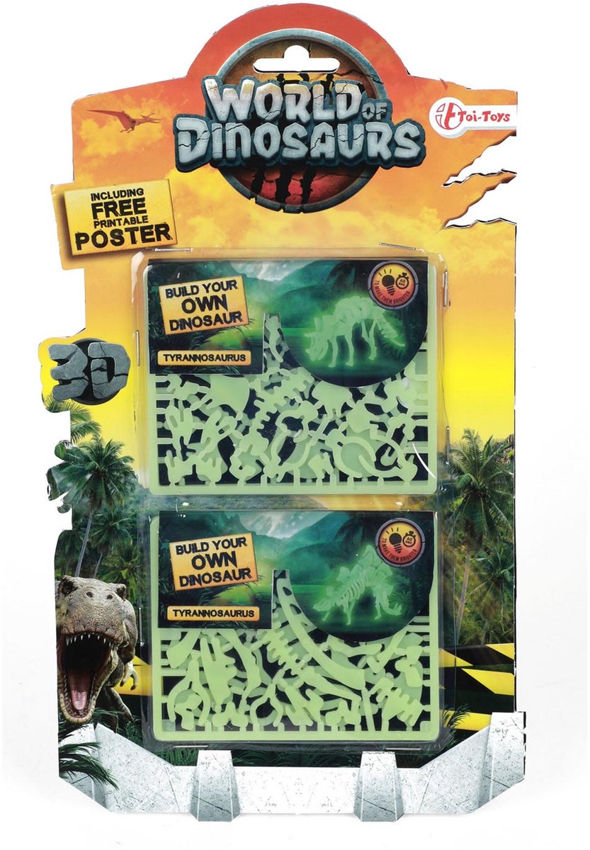 World of Dinosaurs 3D Puzzel Dino Glow in the Dark