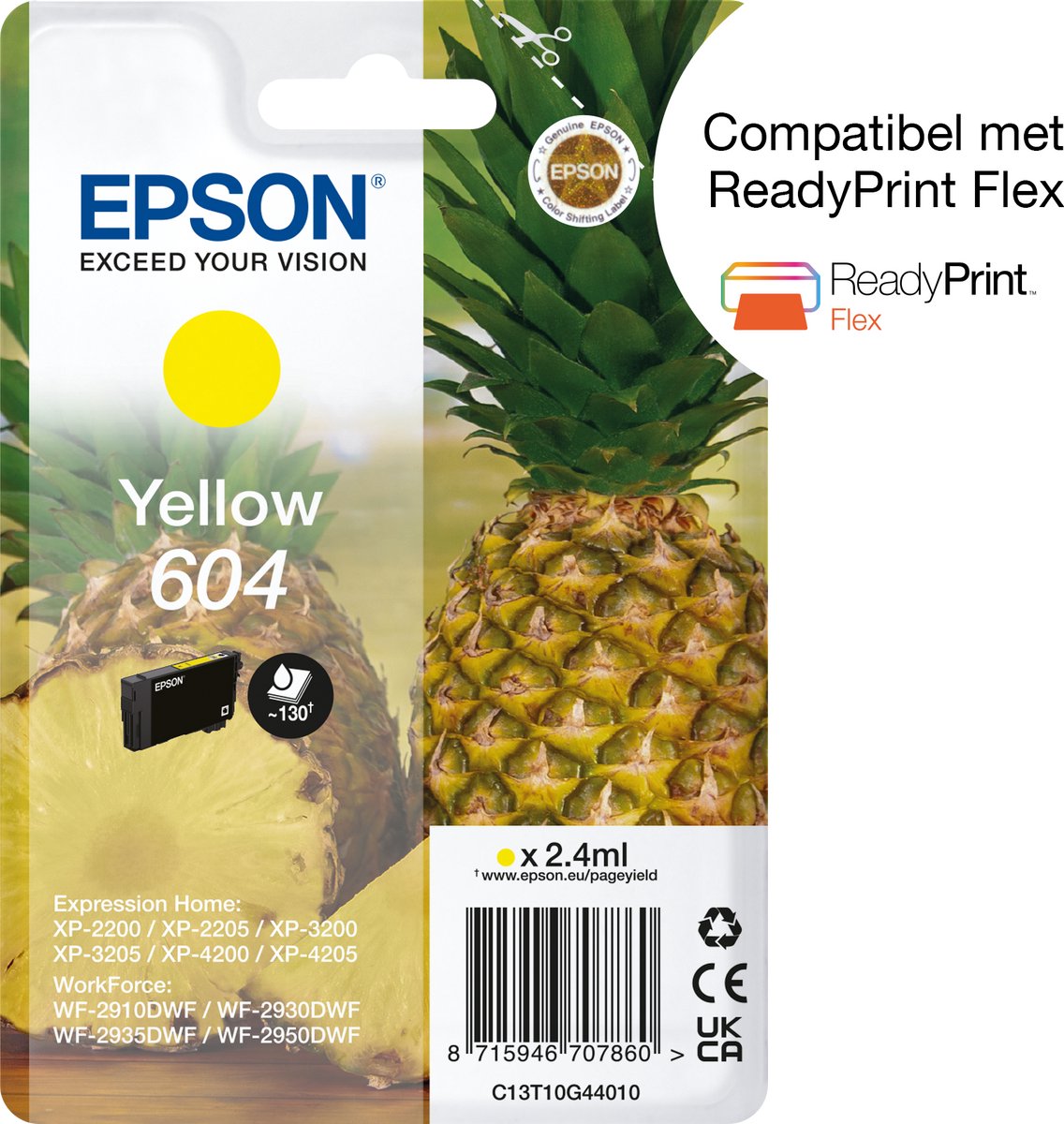 Epson 604 inktcartridge 1 stuk(s) Origineel Normaal rendement Geel