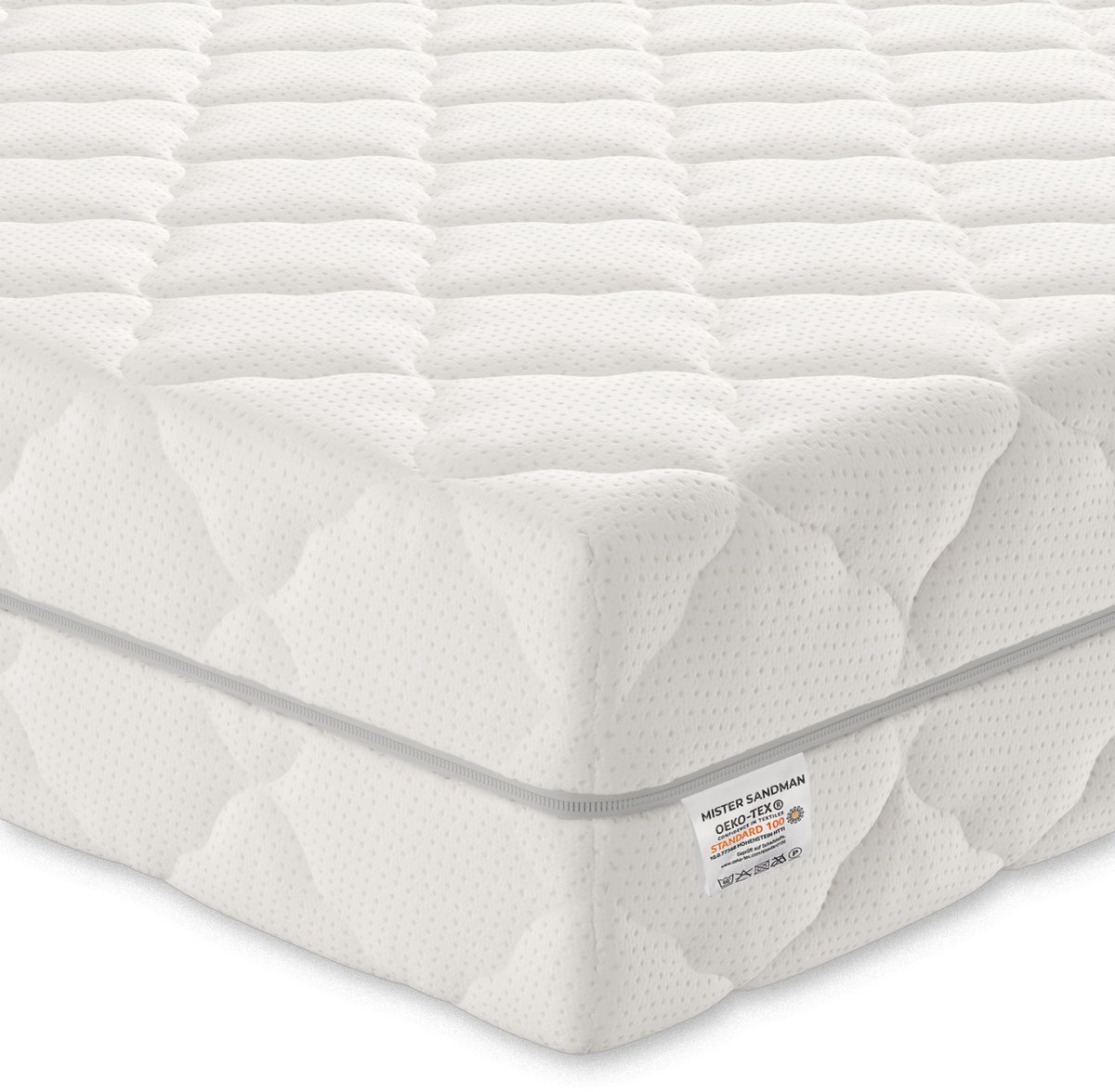 Matras 180 x 200 cm - Hoogte 21cm - Pocketvering matras 180x200 met 7 zones - Ergonomisch - Gemiddeld of medium stevig - Matras 180x200 Tweepersoons - Ademende Matrassen 180 x 200 Koudschuim matras geveerd