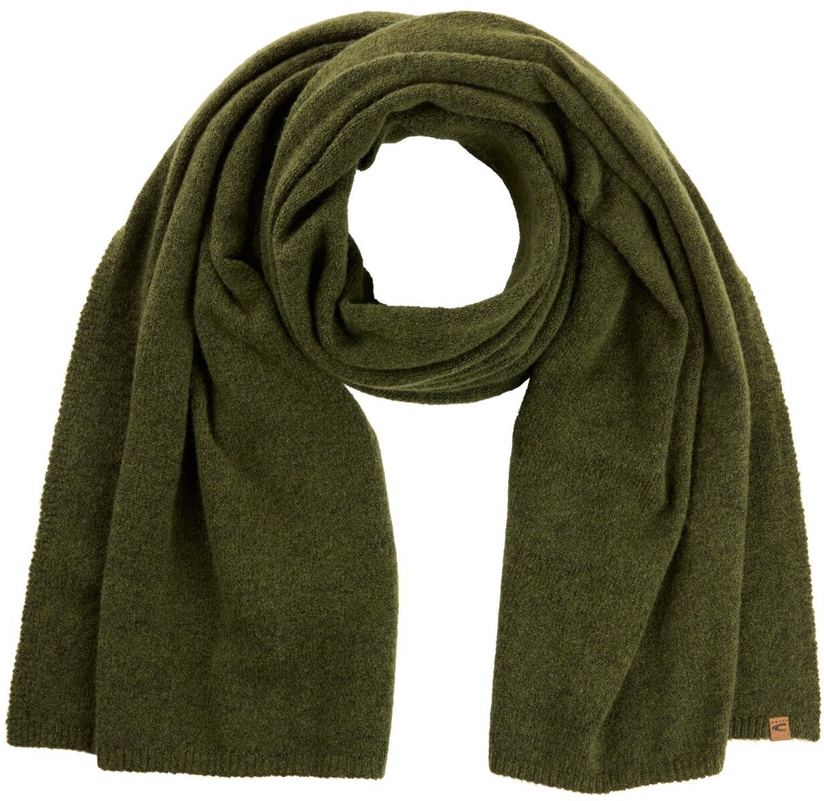 camel active Gebreide sjaal van een wolmix - Maat womenswear-OS - Olijf