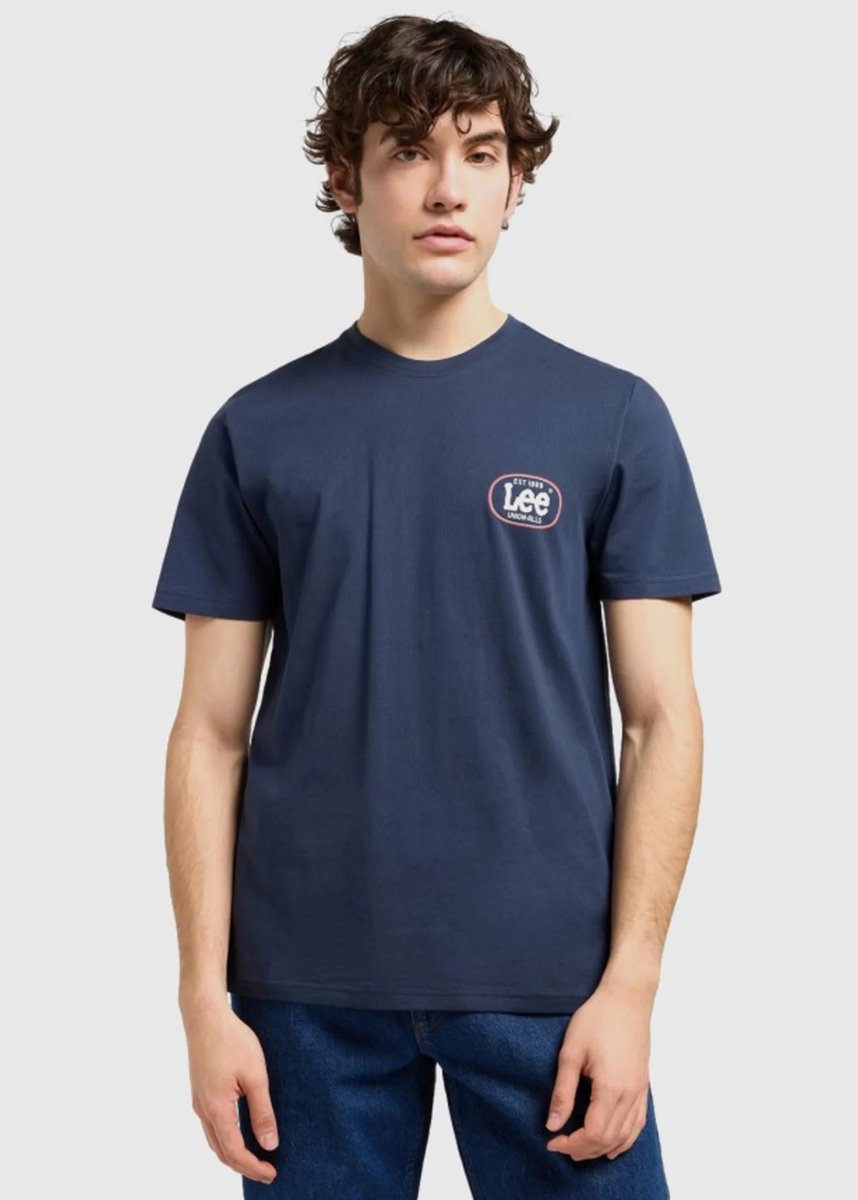 Lee Regular T-shirt Indigo M Blauw