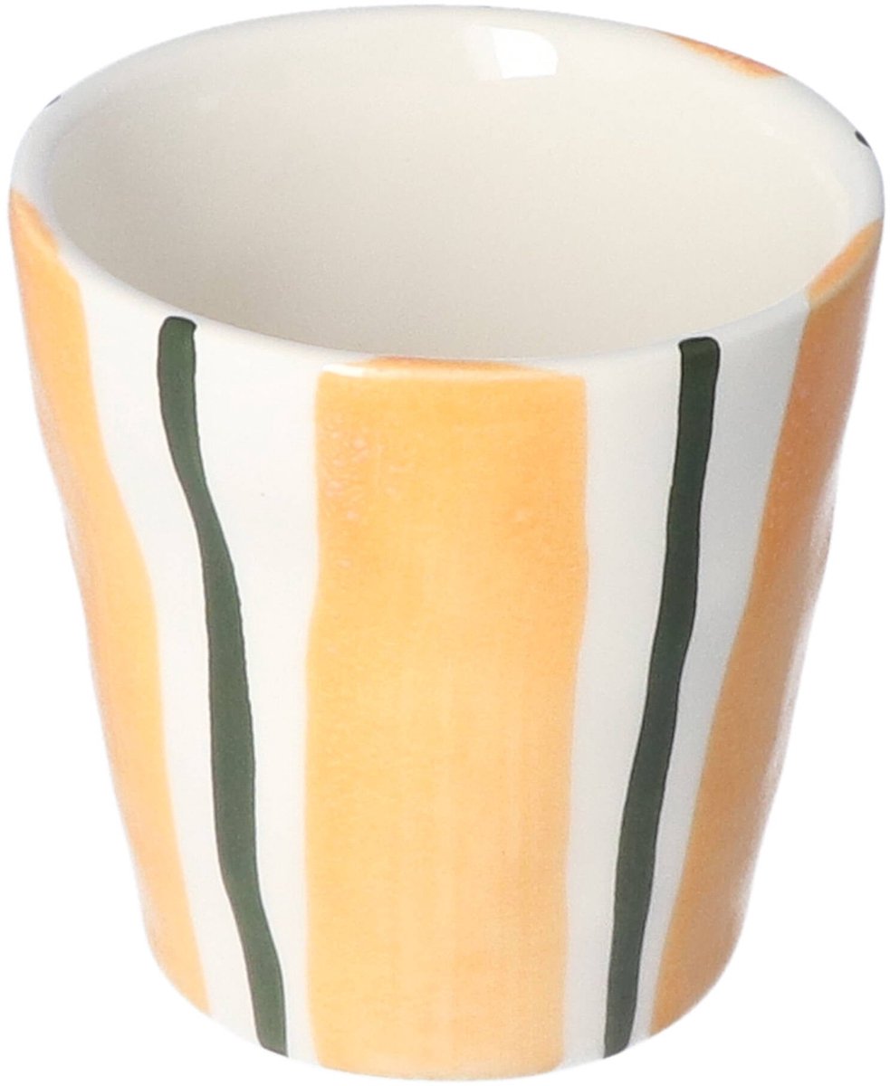 Duro Ceramics - Mok Lungo Coffee Linear Ochre 8,5cm - Mokken