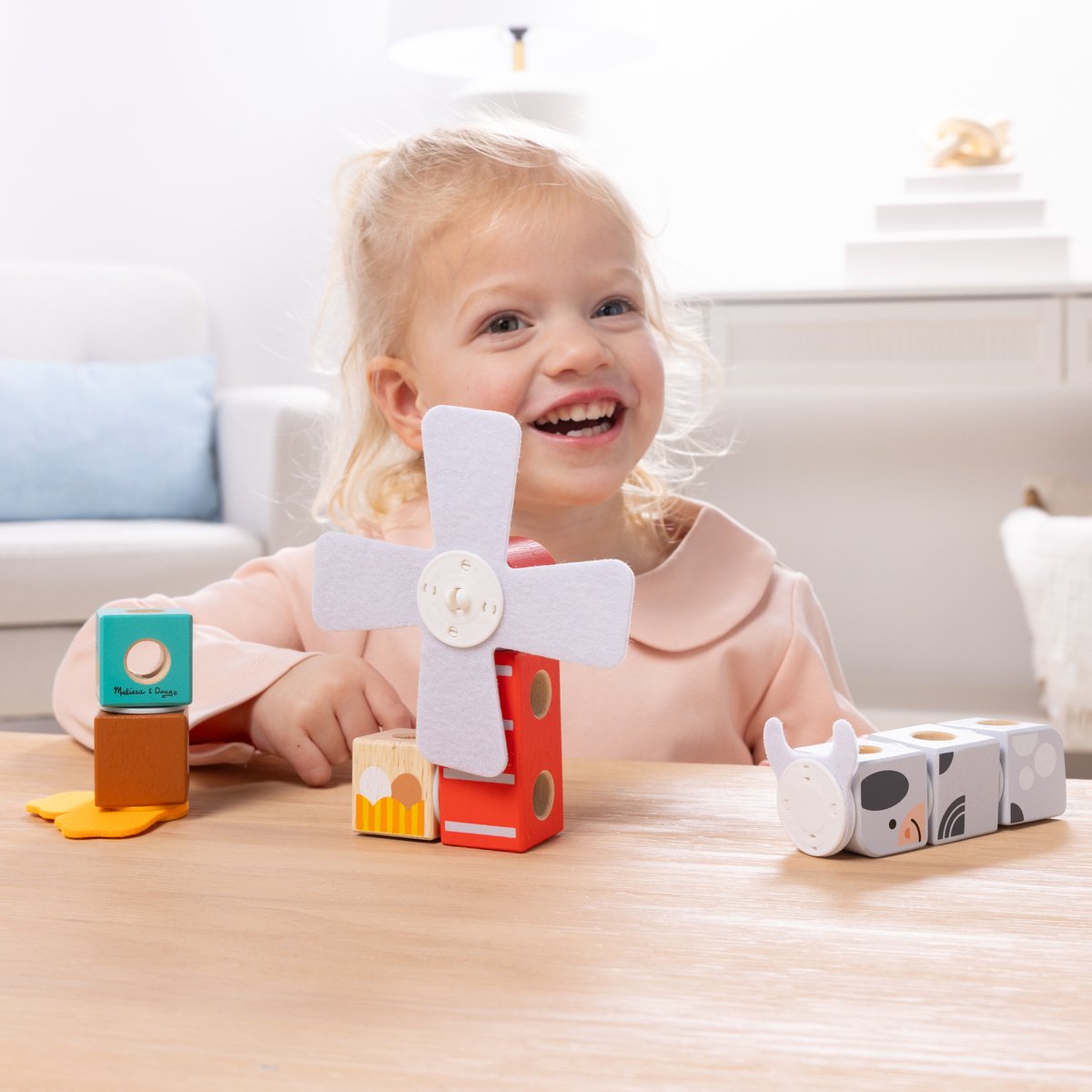 Melissa & Doug – Blockables™ Boerderijdieren – 360° bouwen — afbeelding 3