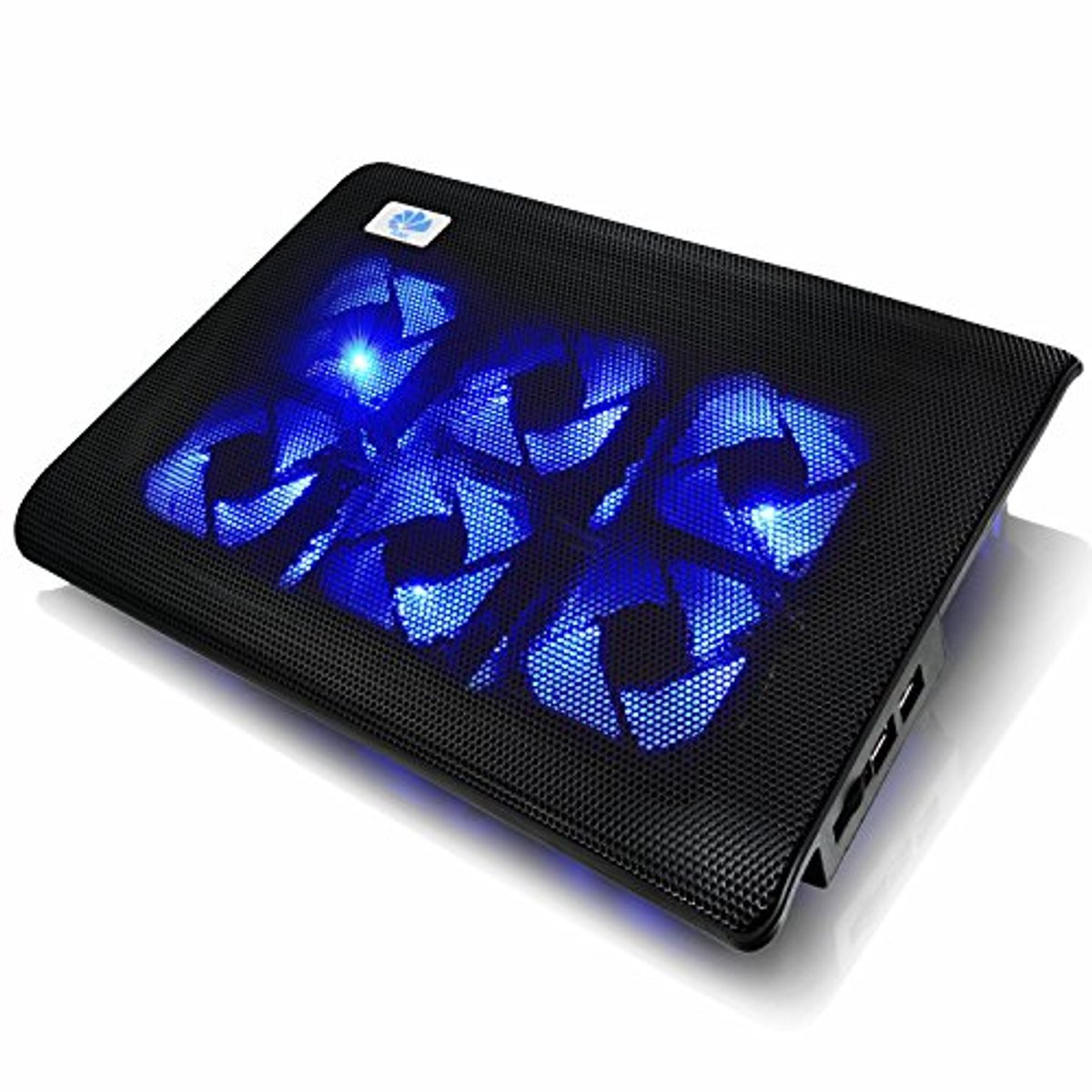 Laptop Cooling Pad met 6 Ventilatoren en Blauw LED-licht - Ideaal voor Gaming en Bescherming tegen Oververhitting