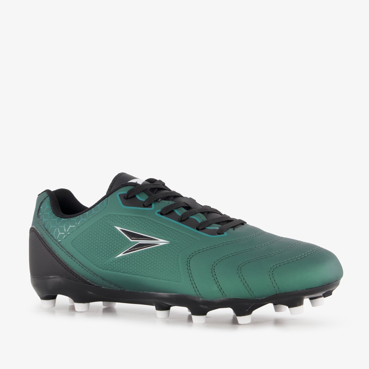 Groene Dutchy FG voetbalschoenen voor heren, maat 42, met imitatieleer en rubberen buitenzool voor grip op het veld.