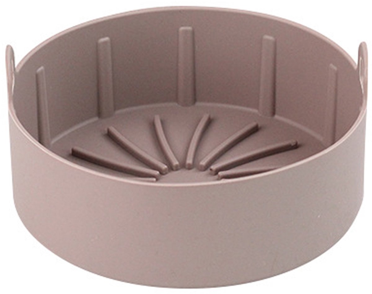 Elkuaie Silikon Pot Liners - Airfryer Siliconen Bakje Ronde - 16cm Wiederverwendbaar voor Meeste Modellen - 1 - Keuken - Bruin