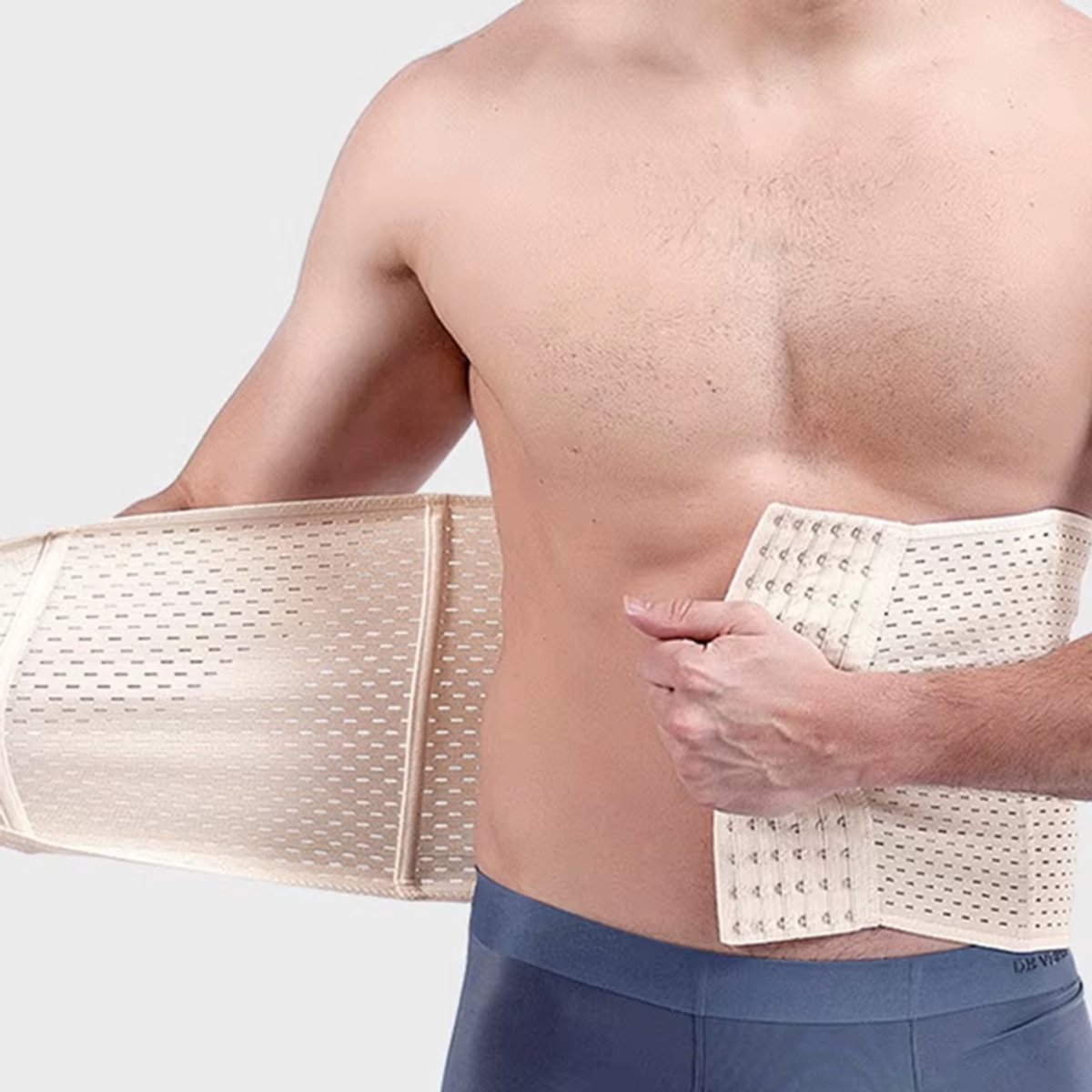 SLIMBELLE Taille Trainer voor Mannen Buik Afslankende Riem Shaper Verstelbare Gewichtscontrole Corset Trimmer Band voor Mannelijke Volwassenen, zwart., XL