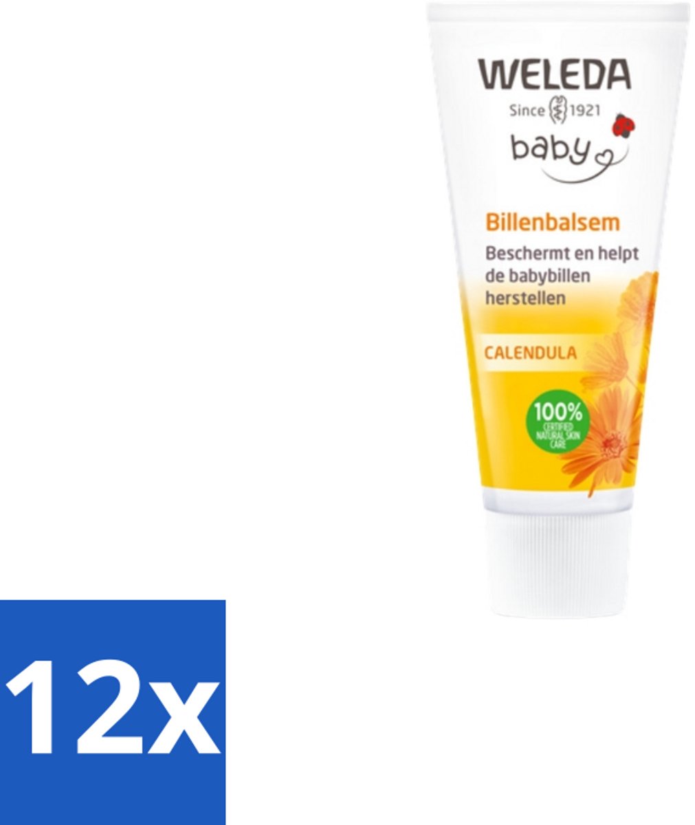 Image of 12 x WELEDA - Billenbalsem - Baby Calendula - 30 ml - Babybillen - Luieruitslag - Billenbalsem - Babyhuid - Natuurlijke Verzorging