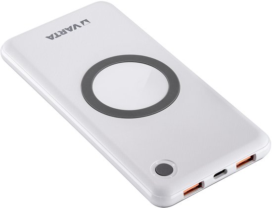Varta Draadloze Powerbank 10000mAh Wit met Snelladen