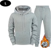 Bovista Joggingpak Heren - Huispak - Volwassenen - Trainingspak - Comfortabel - Jogging Pak - Joggingsbroek - Lichtgrijs - L