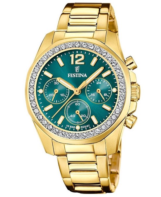 Foto: Festina boyfriend rainbow chrono f20609 6 vrouwen horloge