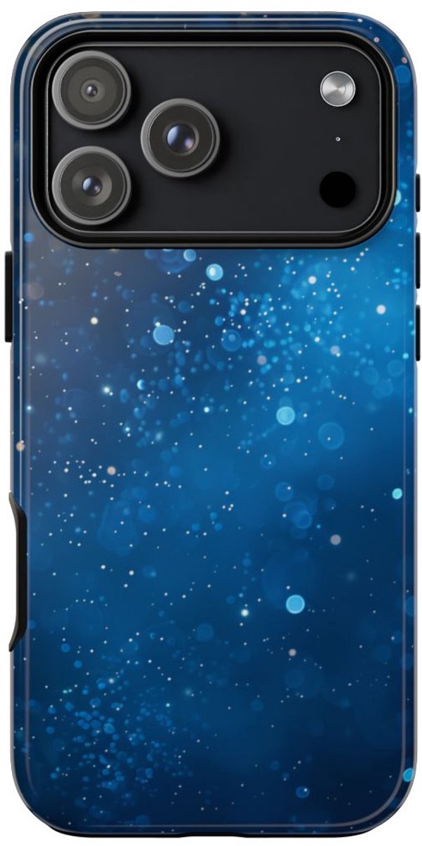 Diepblauwe Sprankelende Lichten – Telefoonhoesje Geschikt voor iPhone 17 Pro Max