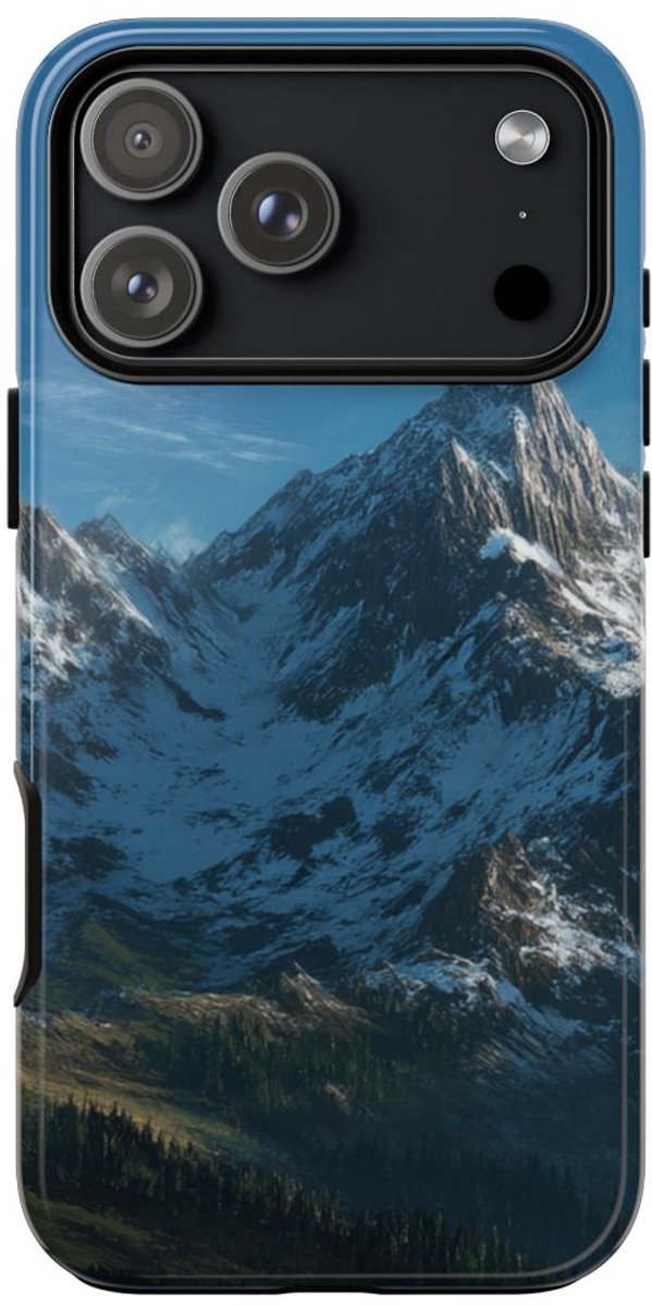 Berglandschap met Besneeuwde Toppen – Telefoonhoesje Geschikt voor iPhone 17 Pro Max