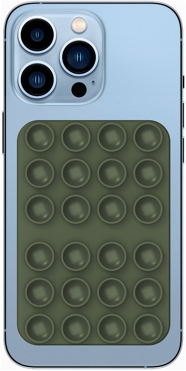 Rixus RXPH40D Suction Cup Mirror Phone Holder Dark Green
