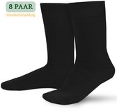 Hipperboo® 8 Paar Bamboe Sokken - Maat 47-50 - Zwart - Heren - XXL - Heren Sokken - Bamboe Kousen - Naadloos - Hypoallergeen - Zijdezacht - Vochtregulerend