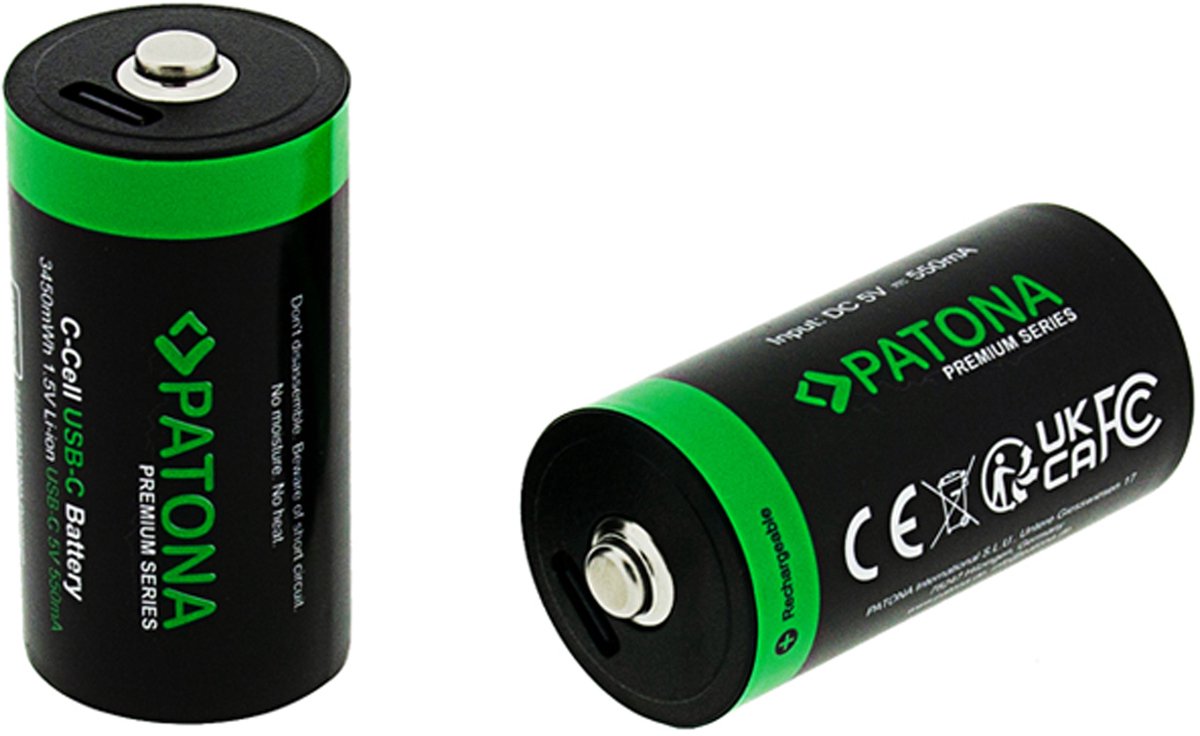 PATONA LR14 Oplaadbare batterij Lithium