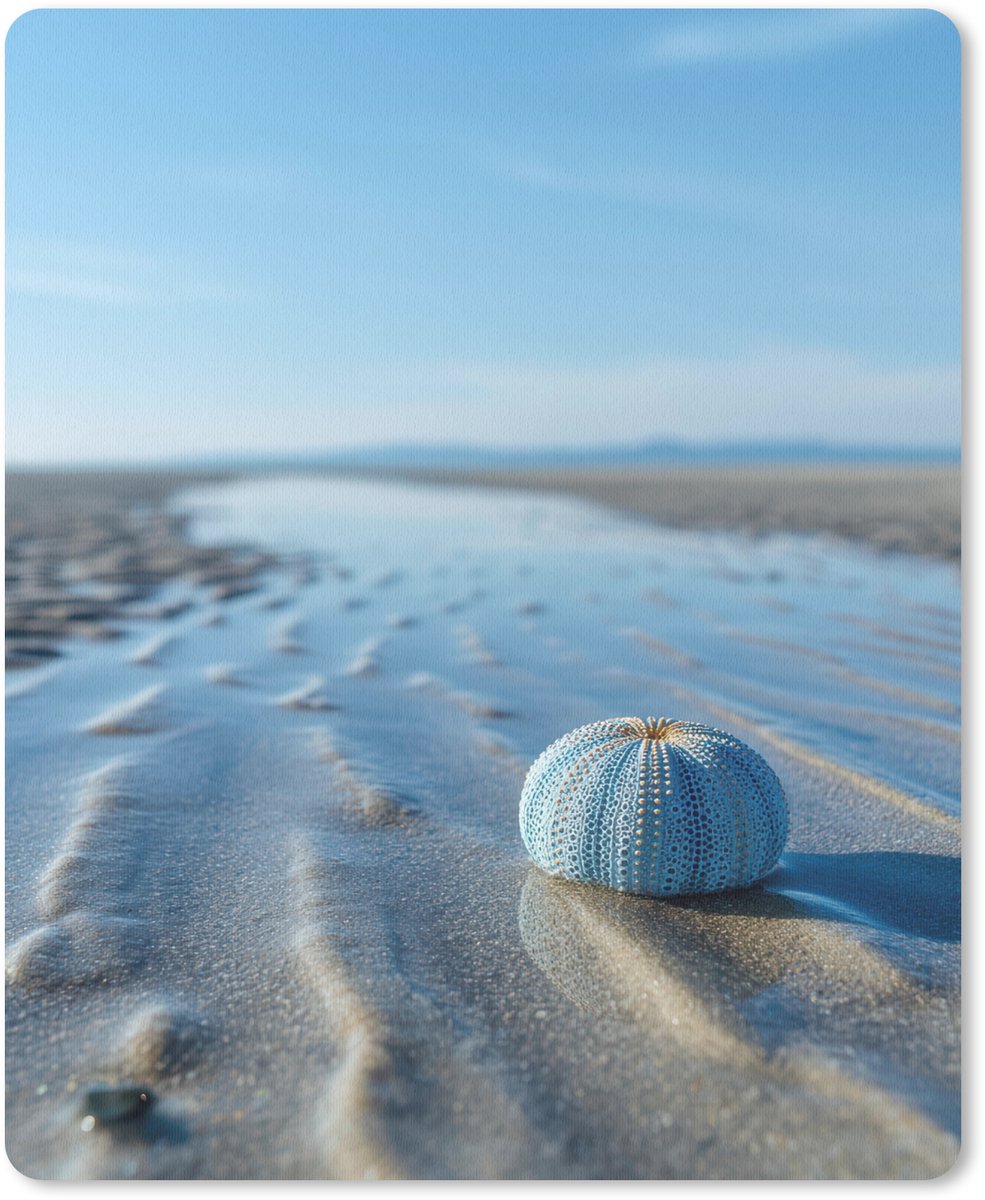 Muismat 19x23 cm - Mousepad Strand - Schild - Water - Blauw - Muismatten