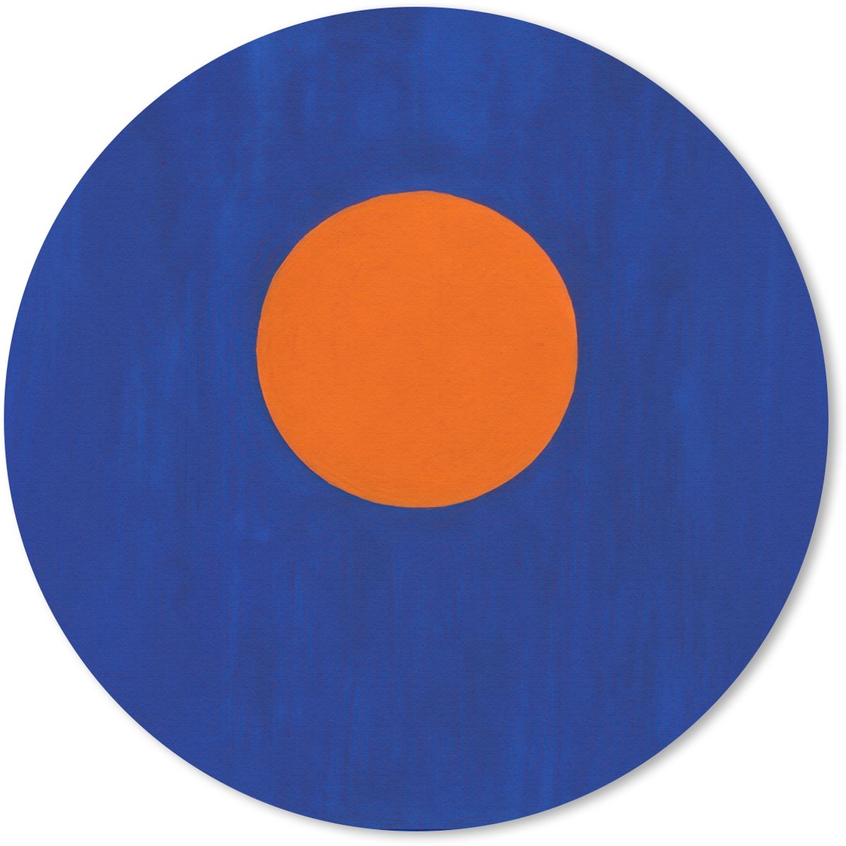 Muismat rond 30x30 cm - Mousepad Vorm - Rond - Minimalistisch - Blauw - Ronde muismatten