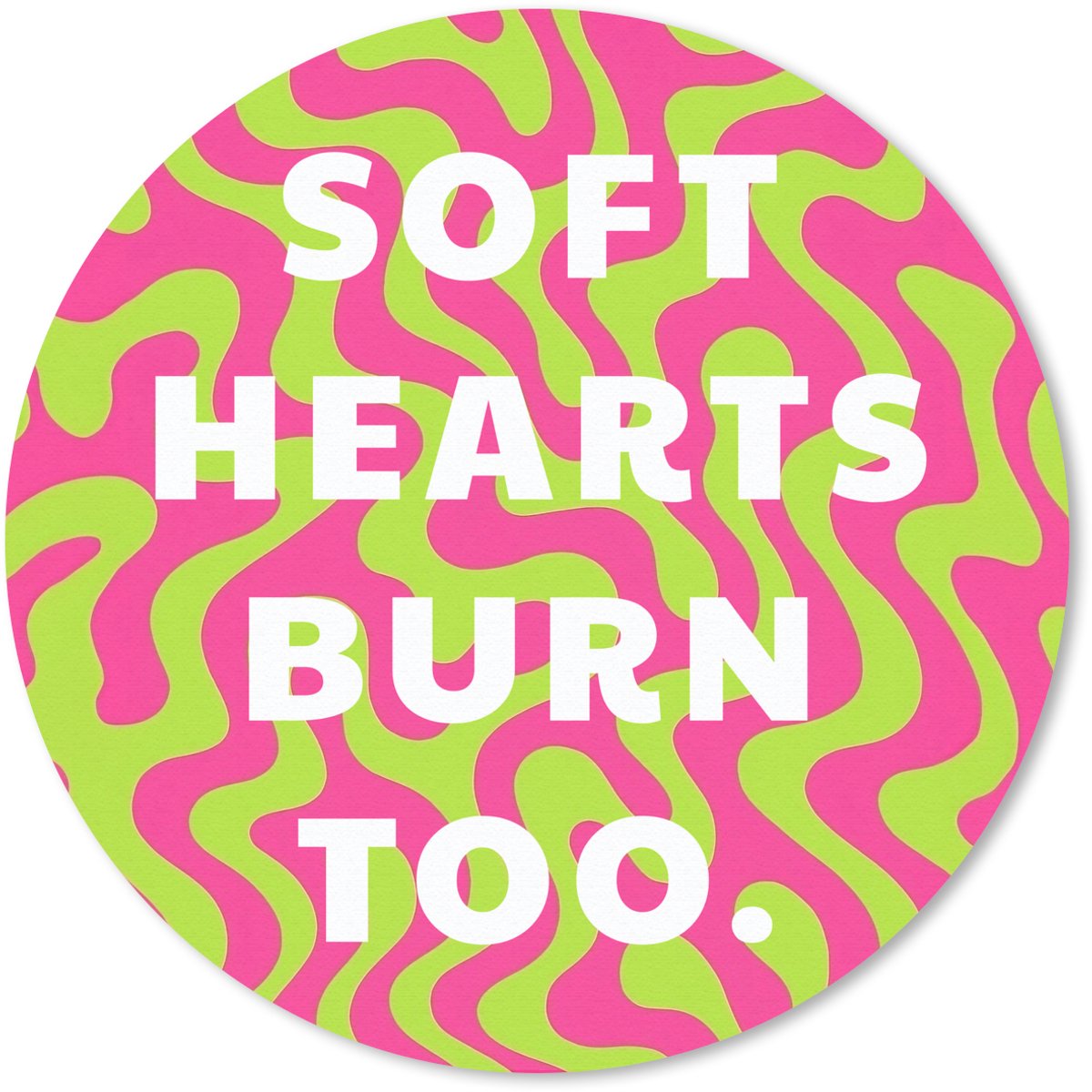 Muismat rond 30x30 cm - Mousepad Abstract - Quote - Centraal - Roze - Ronde muismatten