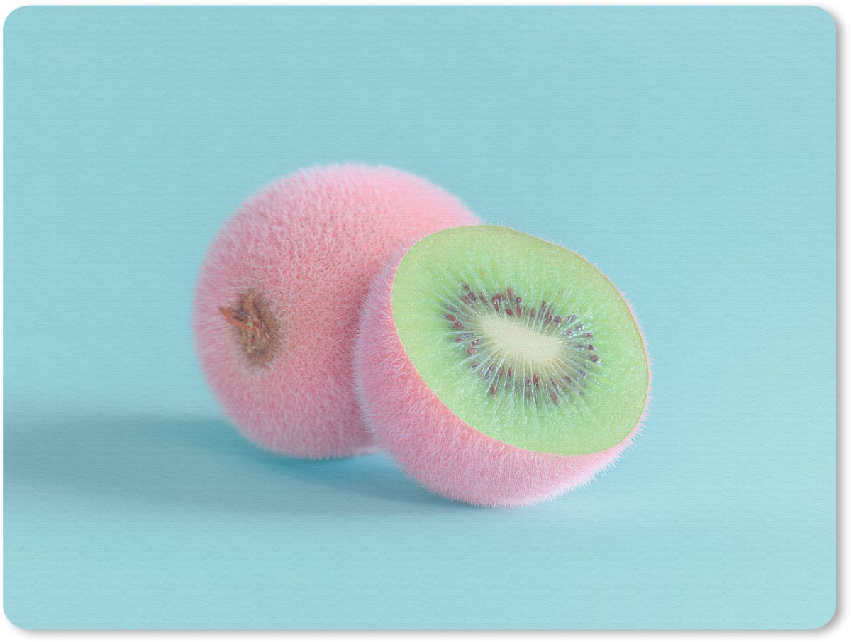 Muismat 23x19 cm - Mousepad Kiwi - Blauw - Surrealistisch - Muismatten
