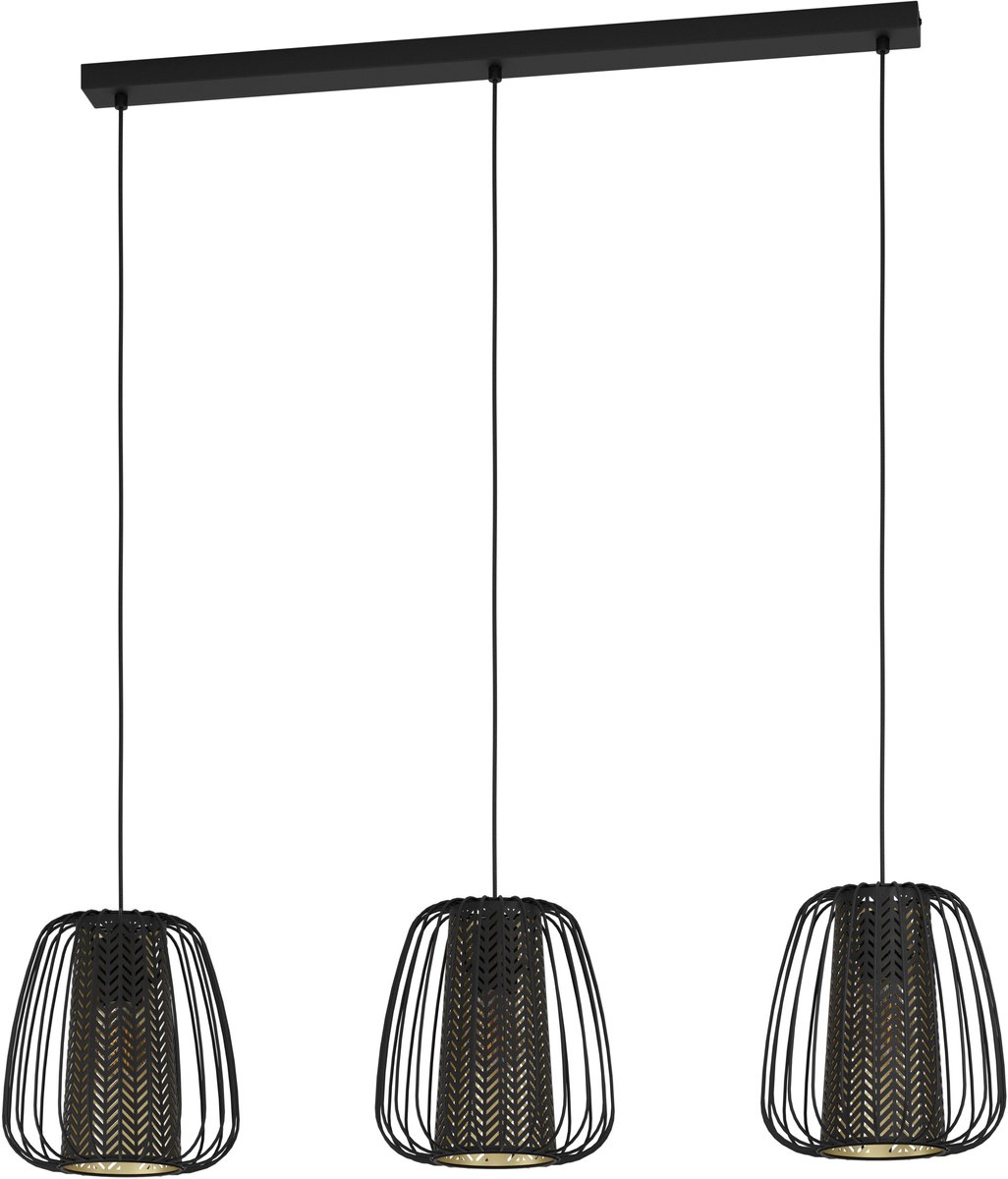 EGLO Curasao Hanglamp - E27 - 995 cm - Zwart/Goud