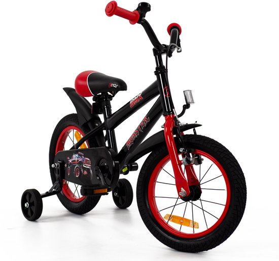 2Cycle Monster kinderfiets 14 inch (3 tot 5 jaar) voor jongens zwart van 2Cycle — afbeelding 2