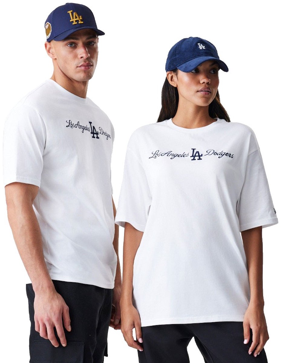 New Era Mlb Grphc Oversize La Dodgers T-shirt Met Korte Mouwen Man Wit