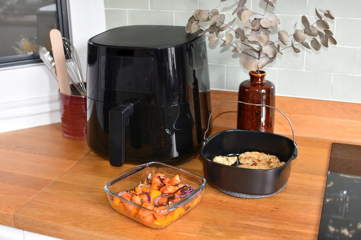Pyrex Metalen mand/bak met handvat voor AIR FRYER 22x21 cm vierkant — cadeau in Cadeau-ideeën - foto 2