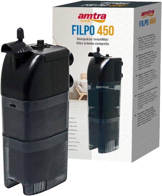 Aqpet Compleet aquarium Aqua Rear van extra helder glas met geïntegreerd filtersysteem en ledlicht, 60 x 30 x 30 cm