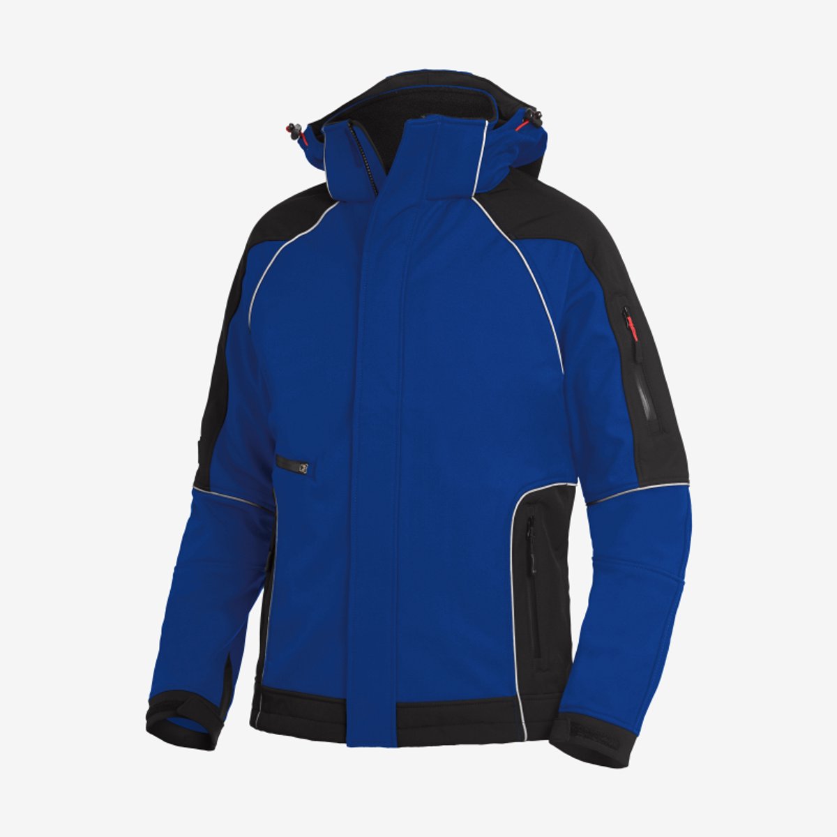 FHB WALTER Softshelljack 78518 - Korenblauw-Zwart - S