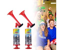 2 Stuks Handheld Luchthoorns - Persluchthoorn voor Sport, Feesten en Noodgevallen