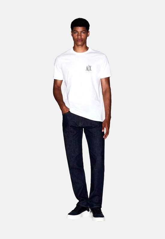 Printed Round Neck Short Sleeve T-shirt - White Shirts