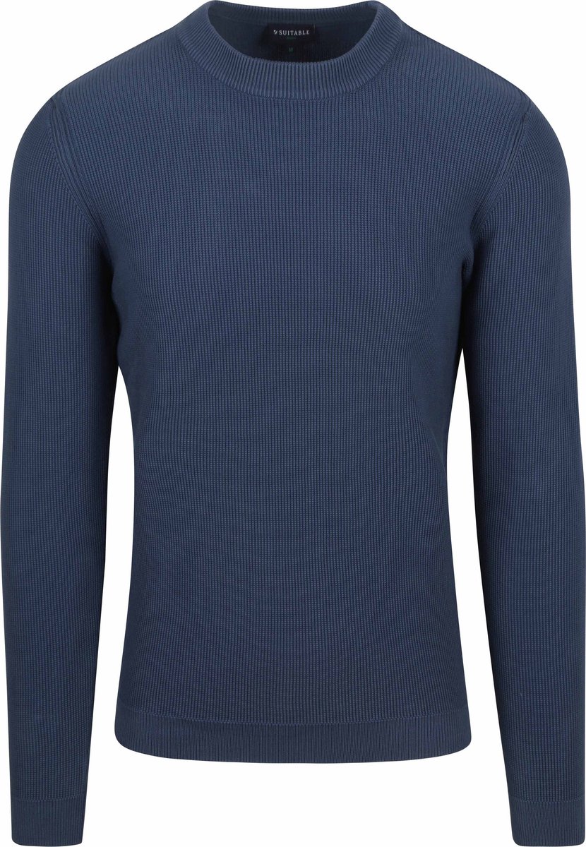 Suitable Respect Mamase Pullover Mid Blauw - Maat M - Heren - Sweater