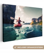 Peintures sur Toile Kayak - Mer - Plage - 30x20 cm - Décoration murale