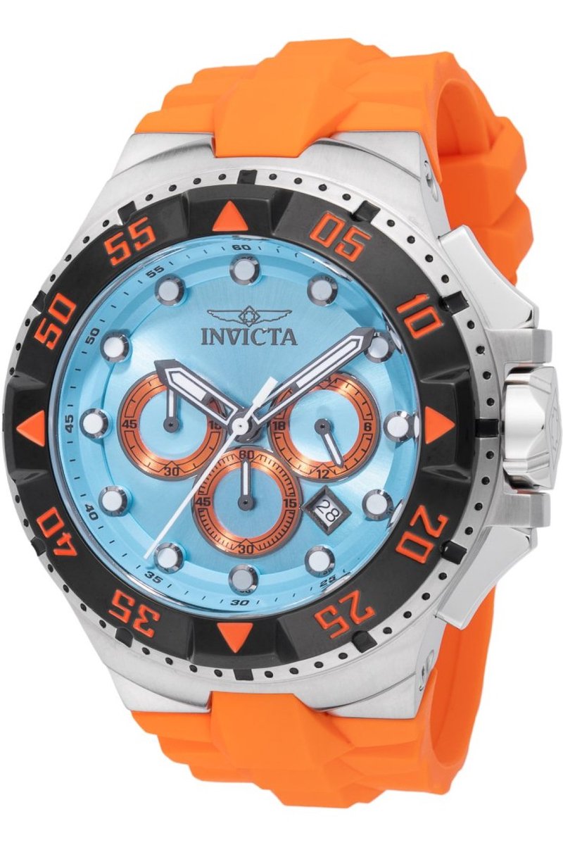 Invicta Excursion 48535 Heren Horloge - Waterdicht - Analoog - Quartz Uurwerk - Roestvrij Staal met blauwe Wijzerplaat - 50mm